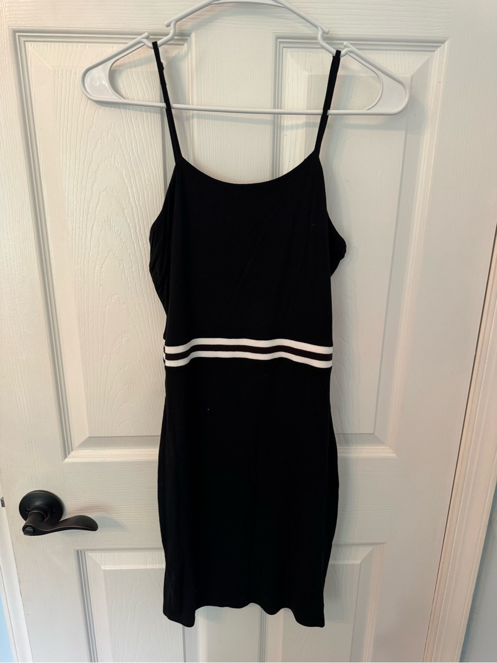 Bear Dance Black Dress with White Label Detail